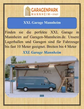 XXL Garage Mannheim