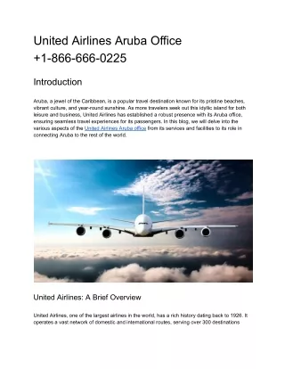 United Airlines Aruba Office
