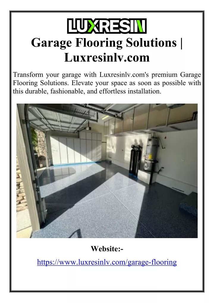 garage flooring solutions luxresinlv com