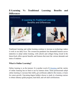 e learning differences