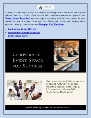 explore top rated event spaces in brantford