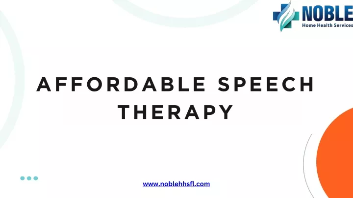 affordable speech therapy