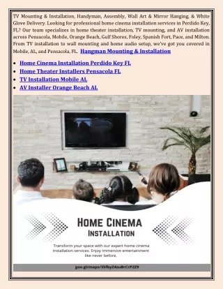 tv mounting installation handyman assembly wall