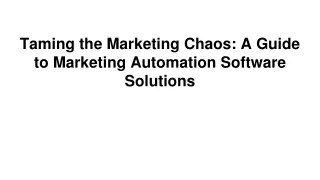 Automate Your Marketing Success: Marketing Solutions Software