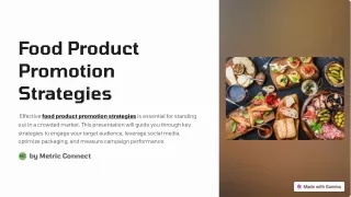 Learn Effective Food Product Promotion Strategies