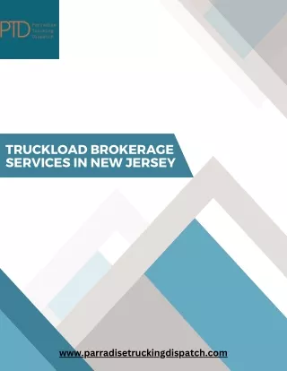 Get Comprehensive Truckload Brokerage Services in New Jersey