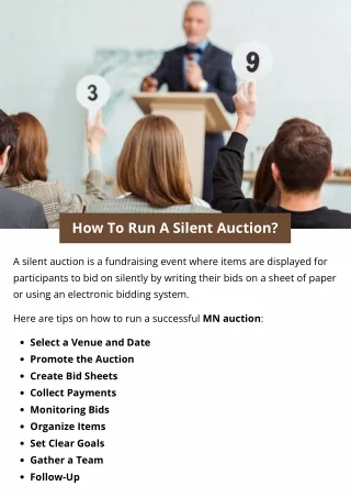 how to run a silent auction