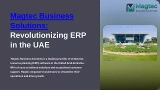 ERP Software in UAE by Magtec Business Solutions.