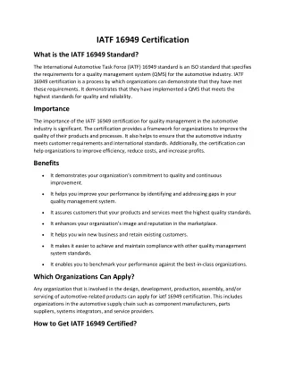 iatf 16949 internal auditor training
