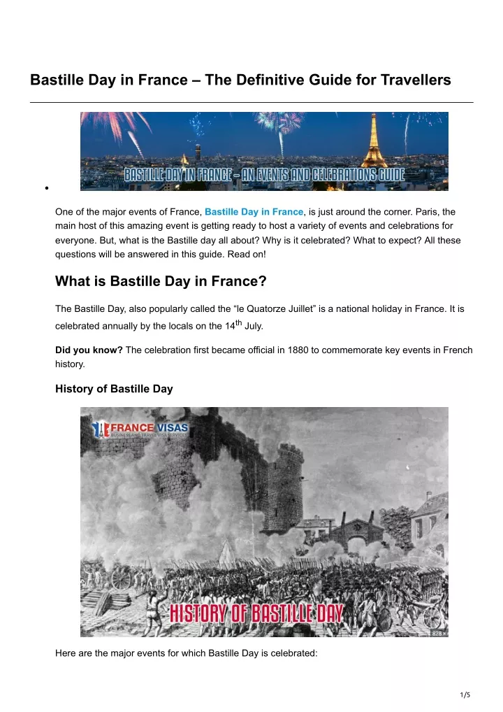 bastille day in france the definitive guide