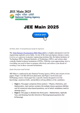 JEE MAIN 2025