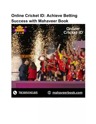 Online Cricket ID_ Achieve Betting Success with Mahaveer Book