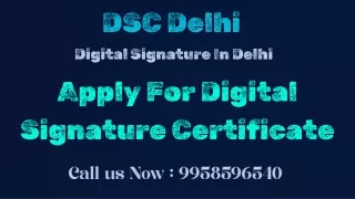 Digital Signature In Delhi