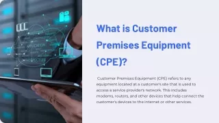 what is customer premises equipment cpe