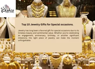 Top 10 Jewelry Gifts for Special occasions.