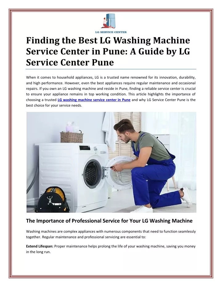 finding the best lg washing machine service