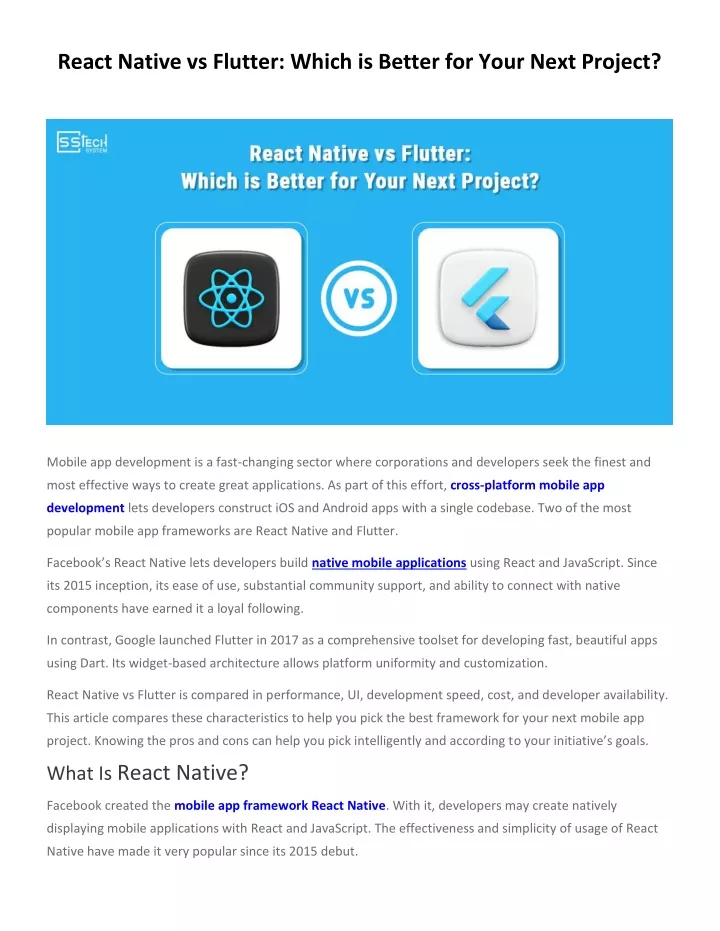 react native vs flutter which is better for your