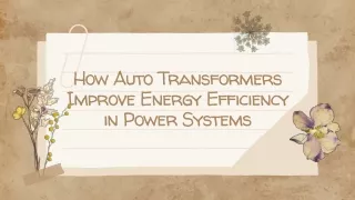 how auto transformers improve energy efficiency