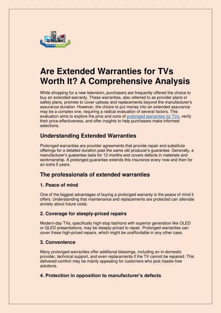 are extended warranties for tvs worth