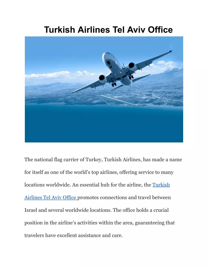 turkish airlines tel aviv office