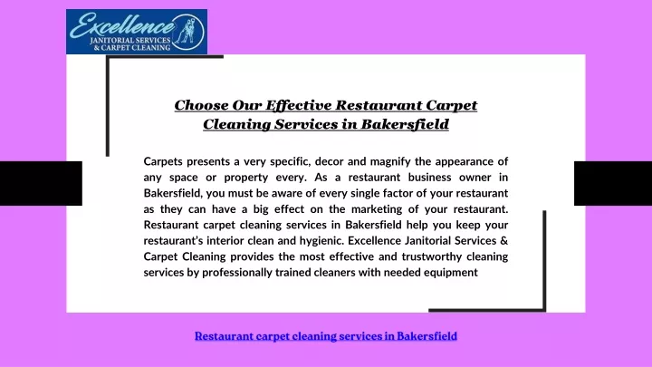 choose our effective restaurant carpet cleaning