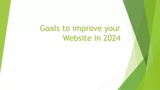 Goals to improve your Website in 2024
