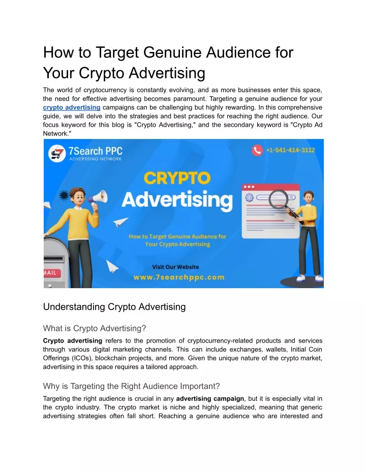 how to target genuine audience for your crypto