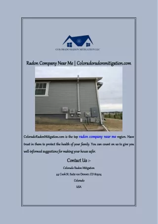 radon radoncompany companynear