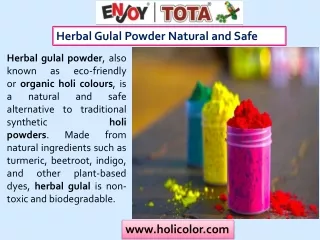 Herbal Gulal Powder suitable for all ages and skin types during holi celebrations