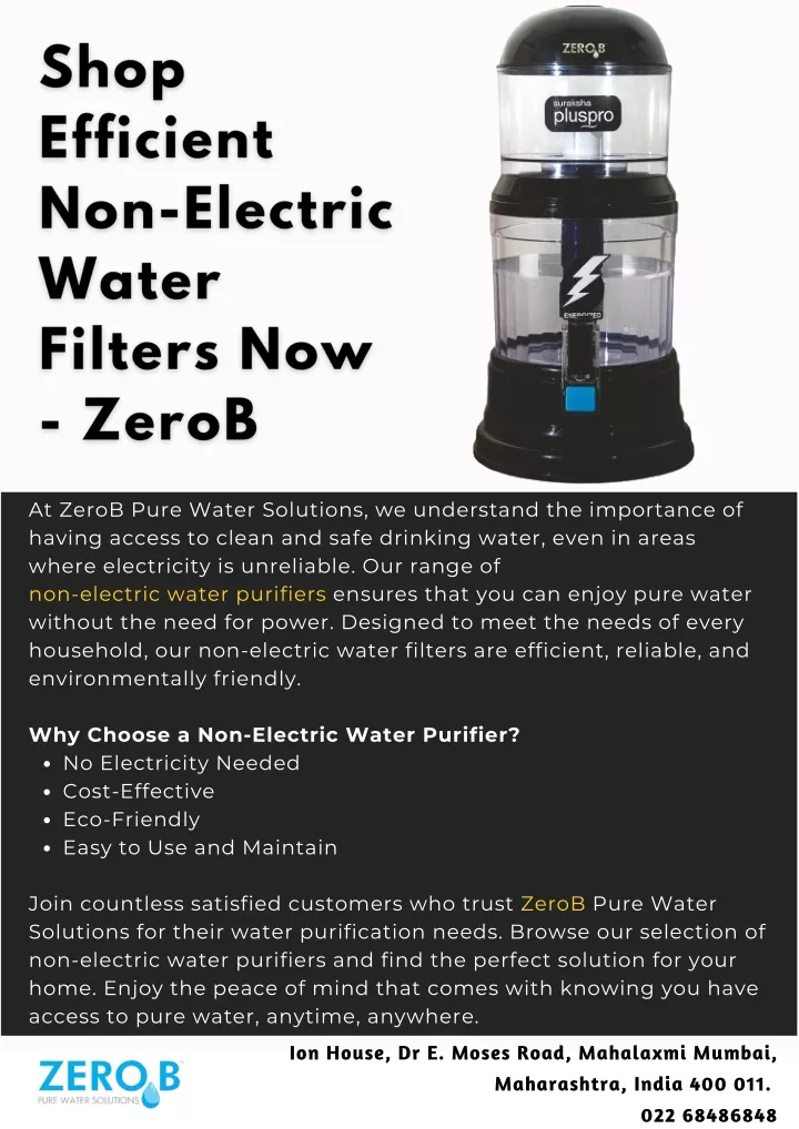 at zerob pure water solutions we understand