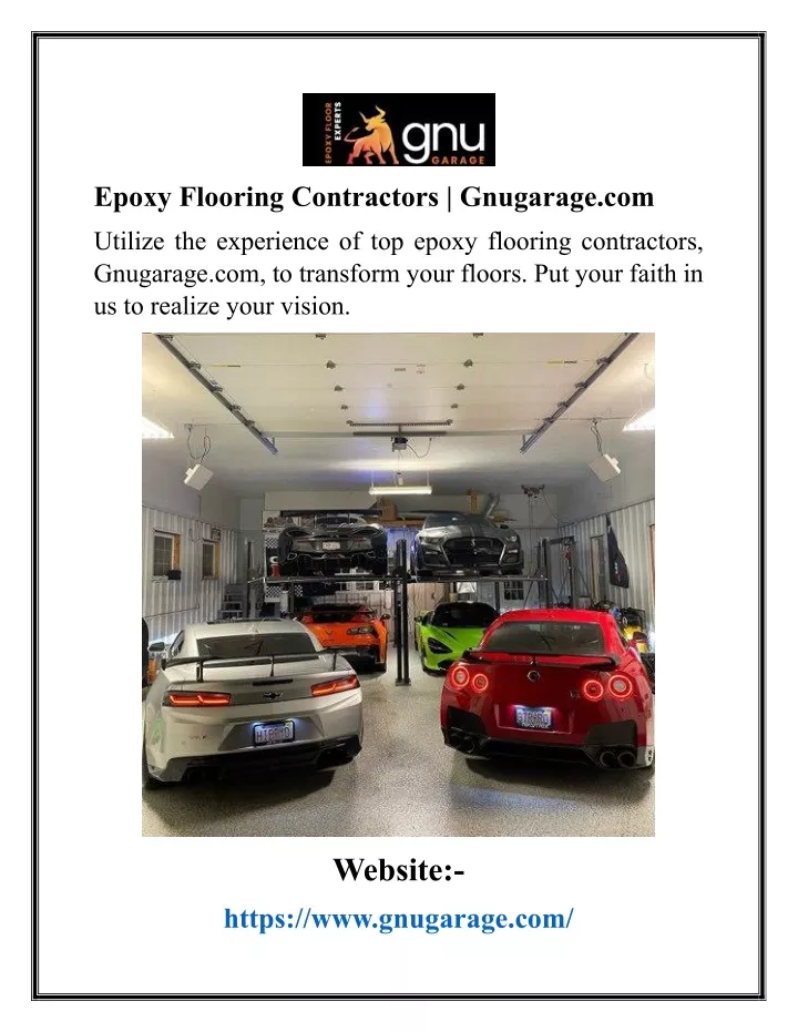 epoxy flooring contractors gnugarage com