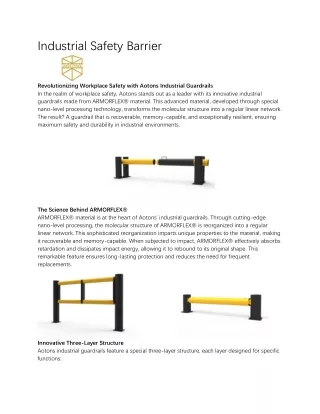 Industrial Safety Barrier