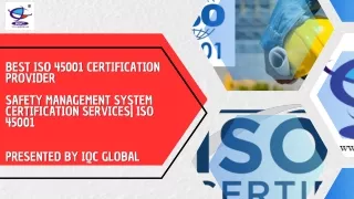 Best ISO 45001 Certification Provider| Safety Management System Certification