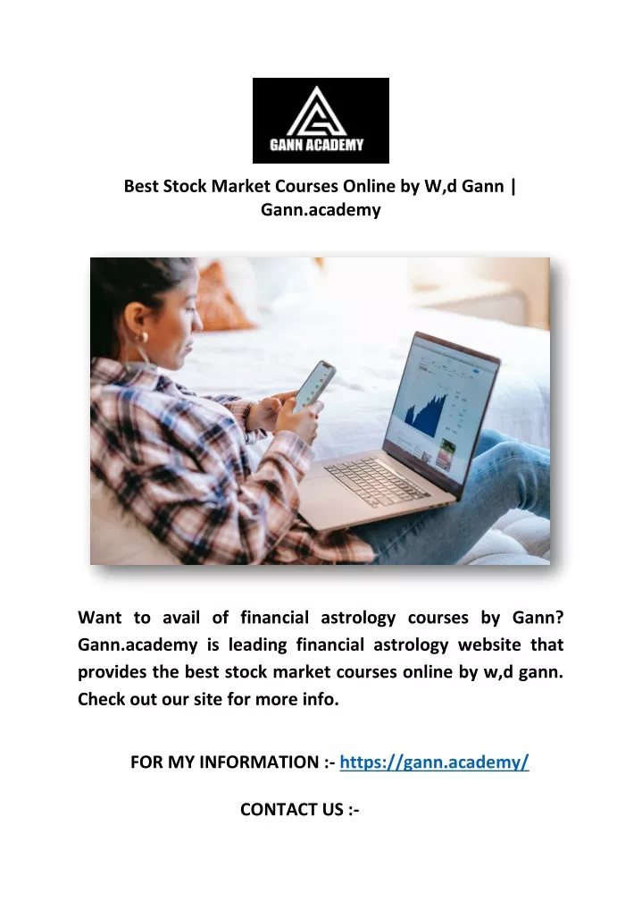 best stock market courses online by w d gann gann