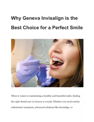 why geneva invisalign is the