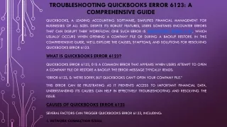 troubleshooting quickbooks error 6123 a comprehensive guide