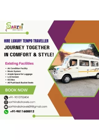 Hire Luxury Tempo traveller