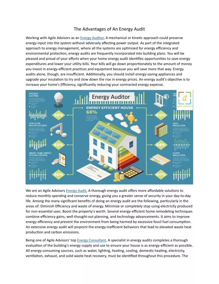 the advantages of an energy audit