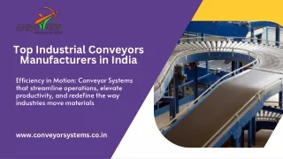 Top Industrial Conveyors Manufacturers in India