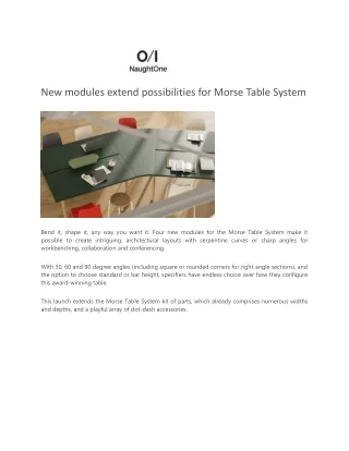 New modules extend possibilities for Morse Table System - NaughtOne