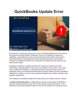 QuickBooks Update Error