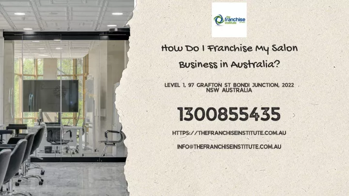 how do i franchise my salon business in australia