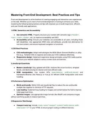 Mastering Front-End Development_ Best Practices and Tips (1)