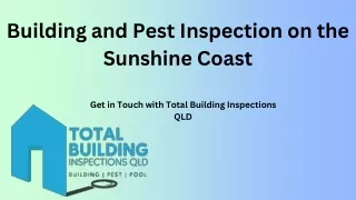 Building and Pest Inspection on the Sunshine Coast