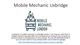 mobile mechanic uxbridge