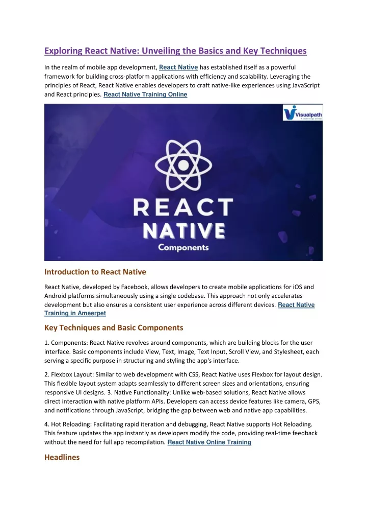 exploring react native unveiling the basics