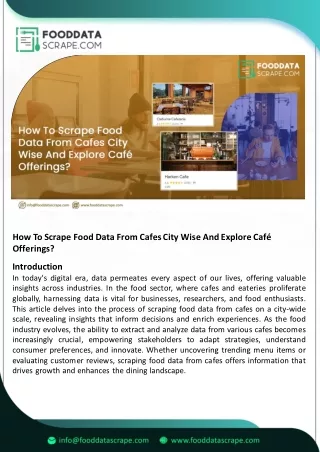 how to scrape food data from cafes city wise