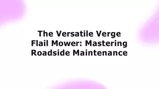 Verge Flail Mower