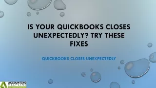 is your quickbooks closes unexpectedly try these fixes