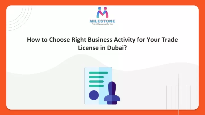 how to choose right business activity for your trade license in dubai